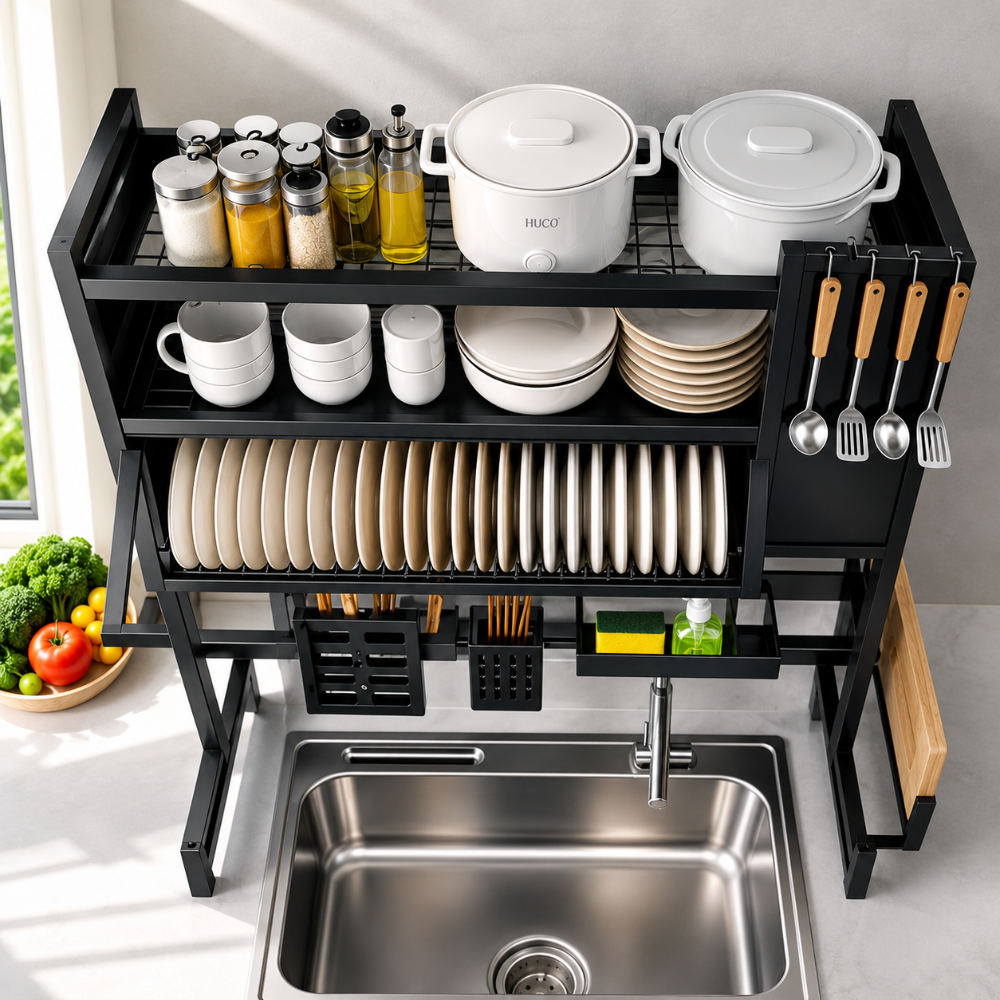 Escurridor De Platos Doble Tapa 65cm